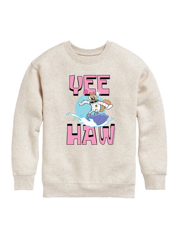 - Sandy Cheeks Boys' Graphic Long Sleeve Fleece Sweatshirt