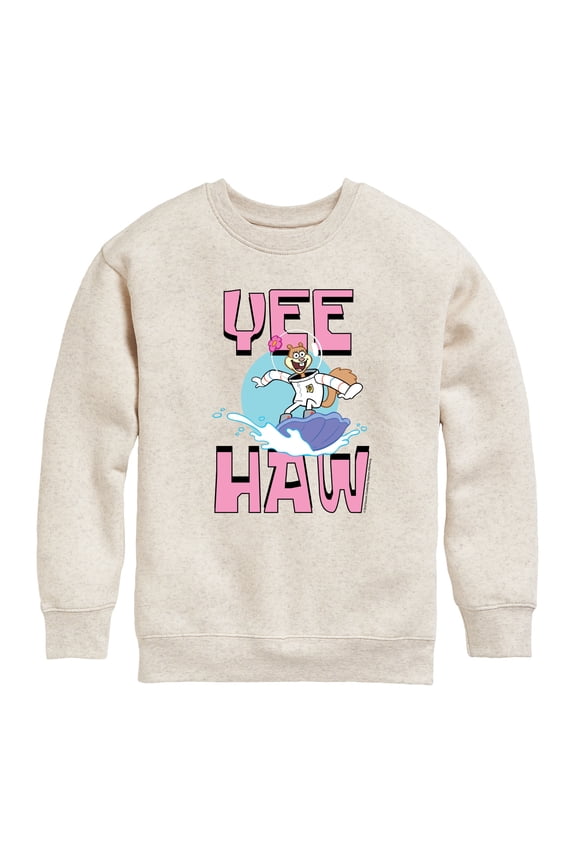- Sandy Cheeks Graphic Long Sleeve Fleece Sweatshirt