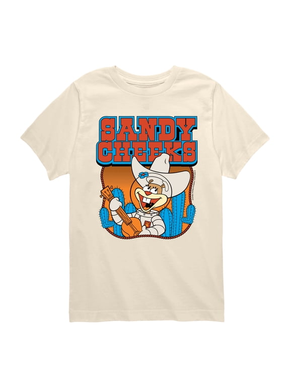 - Sandy Cheeks Western Boys' Short Sleeve Graphic T-Shirt