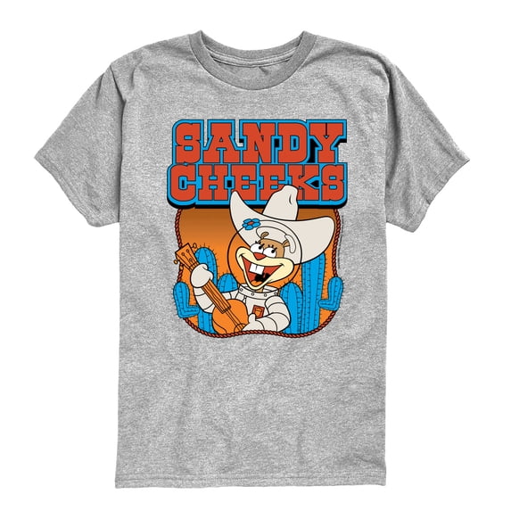 SpongeBob SquarePants - Sandy Cheeks Western - Youth Boys Short Sleeve Graphic T-Shirt