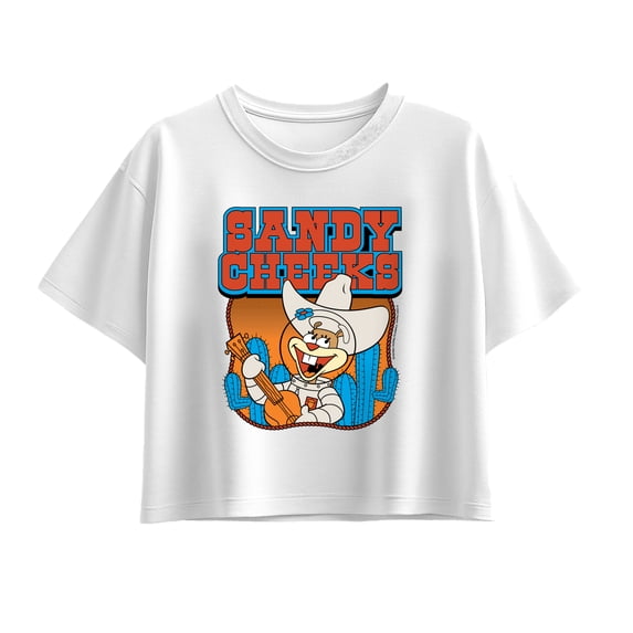 SpongeBob SquarePants - Sandy Cheeks Western - Youth Girls Boxy T-Shirt