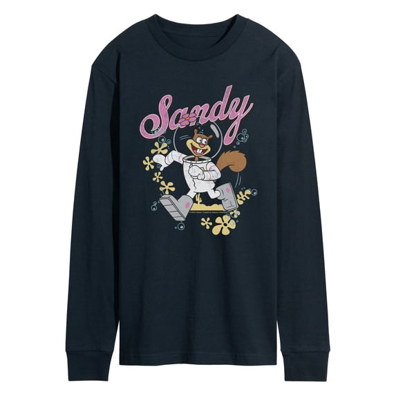 SpongeBob SquarePants - Sandy Squirrel Run - Men's Long Sleeve Graphic T-Shirt