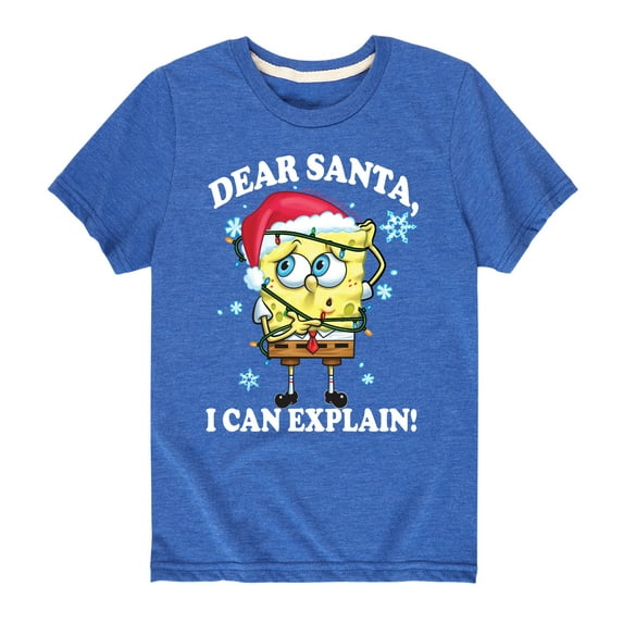 SpongeBob SquarePants - Santa I Can Explain - Toddler And Youth Short Sleeve Graphic T-Shirt