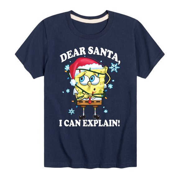 SpongeBob SquarePants - Dear Santa - Toddler And Youth Short Sleeve Graphic T-Shirt
