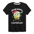 thumbnail image 1 of SpongeBob SquarePants - Santa I Can Explain - Toddler And Youth Short Sleeve Graphic T-Shirt, 1 of 6