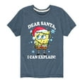 thumbnail image 1 of SpongeBob SquarePants - Dear Santa - Toddler And Youth Short Sleeve Graphic T-Shirt, 1 of 6