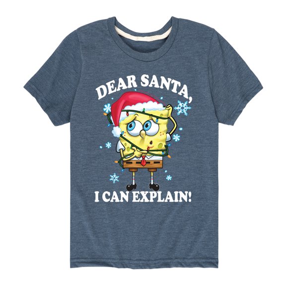 SpongeBob SquarePants - Dear Santa - Toddler And Youth Short Sleeve Graphic T-Shirt
