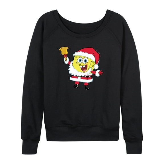 SpongeBob SquarePants - Santa SpongeBob -Women's Lightweight French Terry Long Sleeve Shirt
