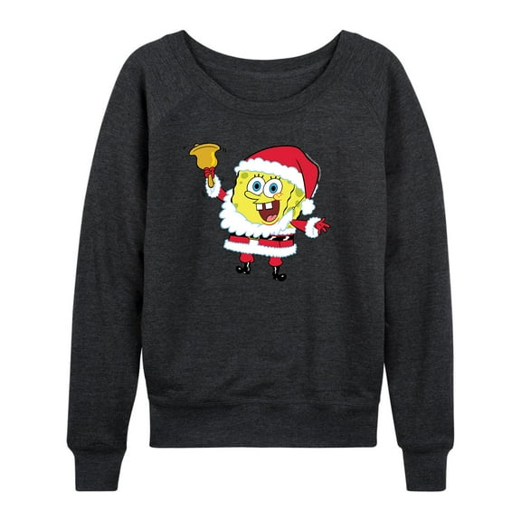 SpongeBob SquarePants - Santa SpongeBob -Women's Lightweight French Terry Long Sleeve Shirt