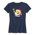 thumbnail image 1 of SpongeBob SquarePants - Santa SpongeBob - Women's Short Sleeve Graphic T-Shirt, 1 of 5