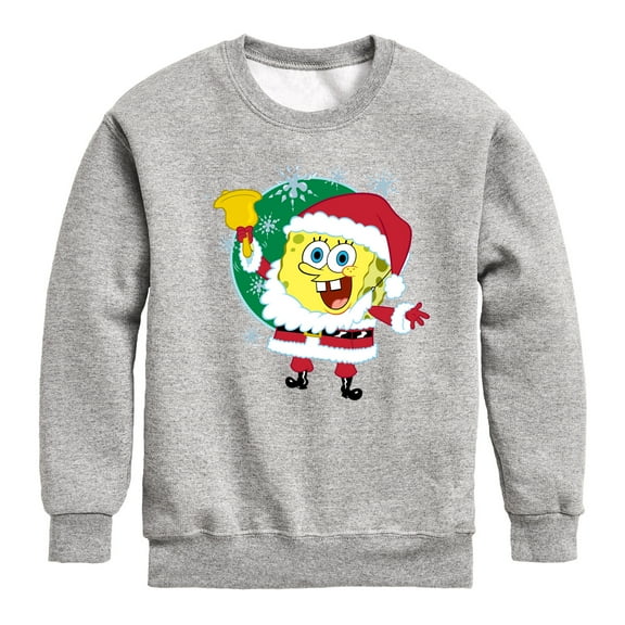 SpongeBob SquarePants - Santa Spongebob - Toddler & Youth Crewneck Fleece Sweatshirt