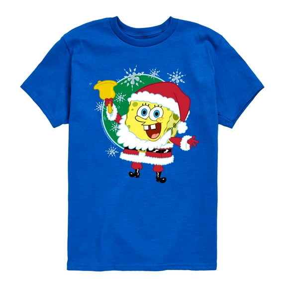 SpongeBob SquarePants - Santa Spongebob - Toddler & Youth Short Sleeve Graphic T-Shirt