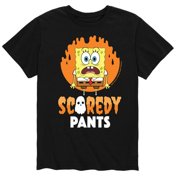 SpongeBob SquarePants - Scaredy Pants - Men's Short Sleeve Graphic T-Shirt