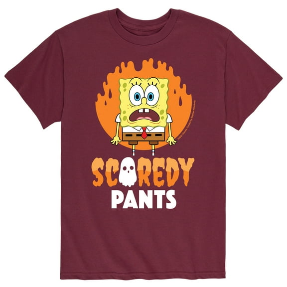 SpongeBob SquarePants - Scaredy Pants - Men's Short Sleeve Graphic T-Shirt