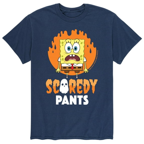 SpongeBob SquarePants - Scaredy Pants - Men's Short Sleeve Graphic T-Shirt