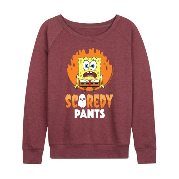 SpongeBob SquarePants - Scaredy Pants - Women's Lightweight French Terry Long Sleeve Shirt