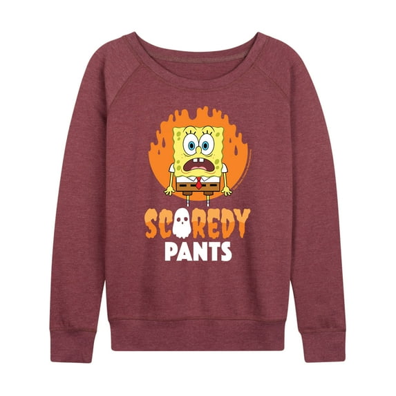 SpongeBob SquarePants - Scaredy Pants - Women's Lightweight French Terry Long Sleeve Shirt