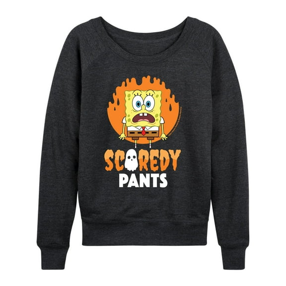 SpongeBob SquarePants - Scaredy Pants - Women's Lightweight French Terry Long Sleeve Shirt