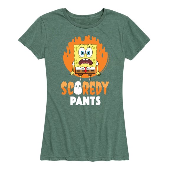 SpongeBob SquarePants - Scaredy Pants - Women's Short Sleeve Graphic T-Shirt