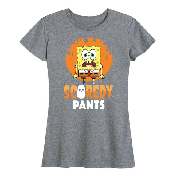 SpongeBob SquarePants - Scaredy Pants - Women's Short Sleeve Graphic T-Shirt