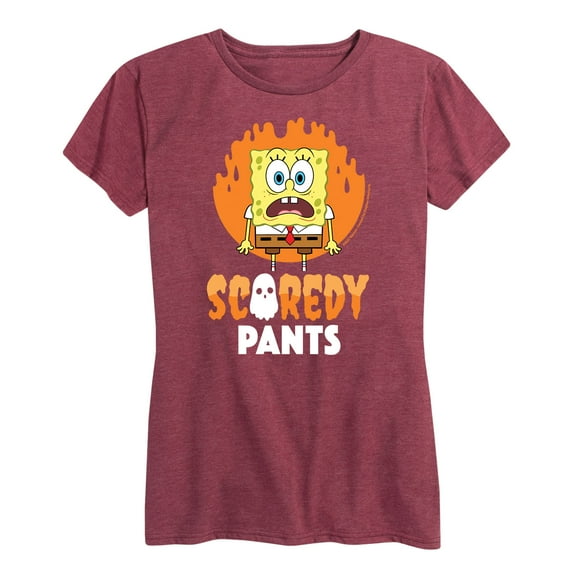 SpongeBob SquarePants - Scaredy Pants - Women's Short Sleeve Graphic T-Shirt