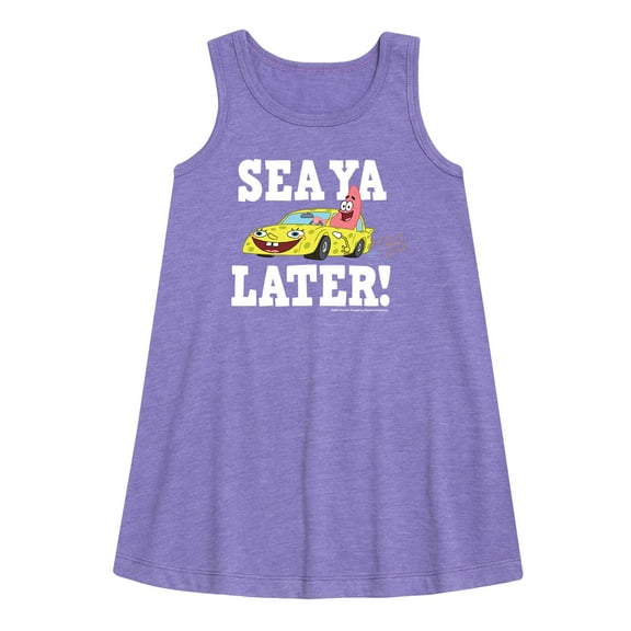 SpongeBob SquarePants - Sea Ya Later - Toddler and Youth Girls A-Line Dress