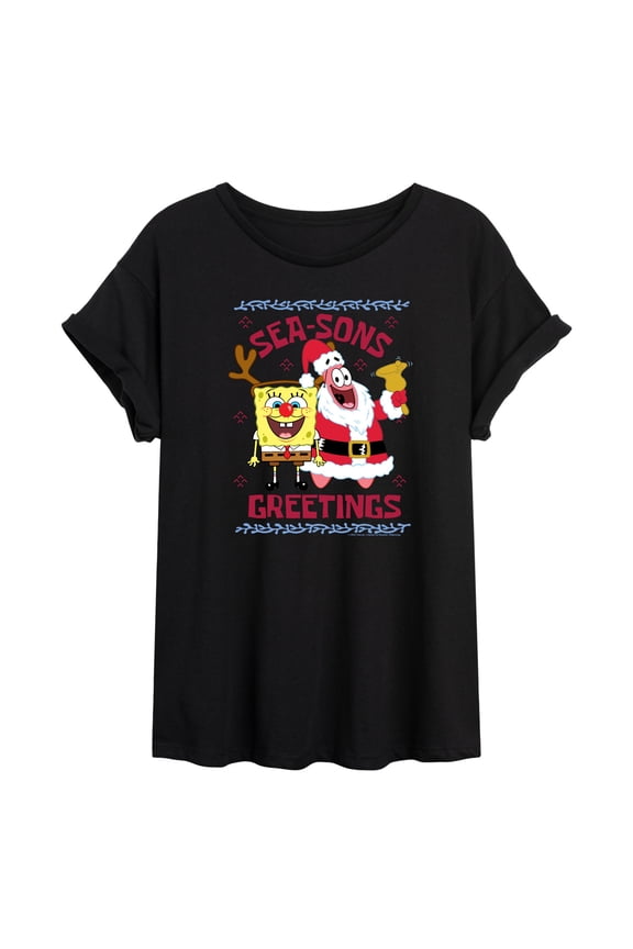 - Seasons Greetings Bikini Bottom - Juniors Ideal Flowy Muscle T-Shirt