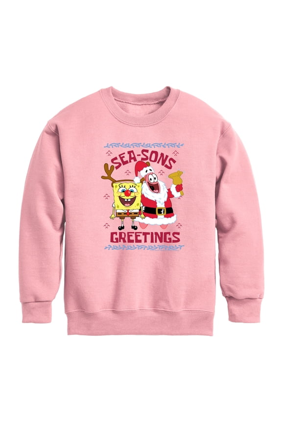 - Seasons Greetings Bikini Bottom  - Toddler & Youth Crewneck Fleece Sweatshirt