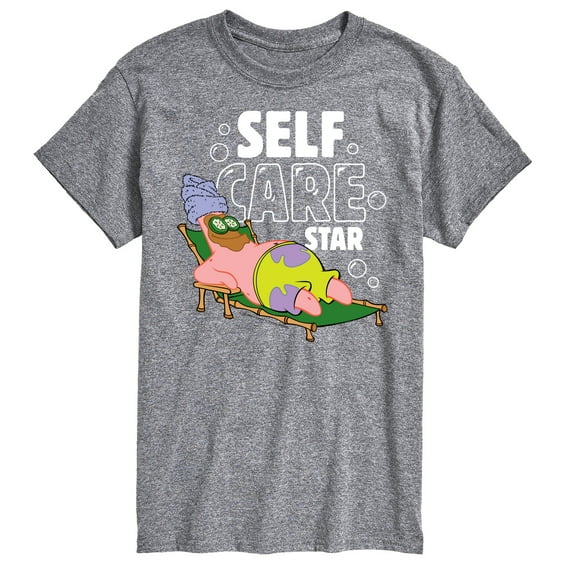 SpongeBob SquarePants - Self Care Patrick Star - Men's Short Sleeve Graphic T-Shirt