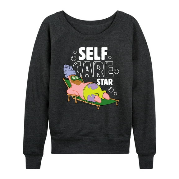 SpongeBob SquarePants - Self Care Star - Women's Lightweight French Terry Long Sleeve Shirt