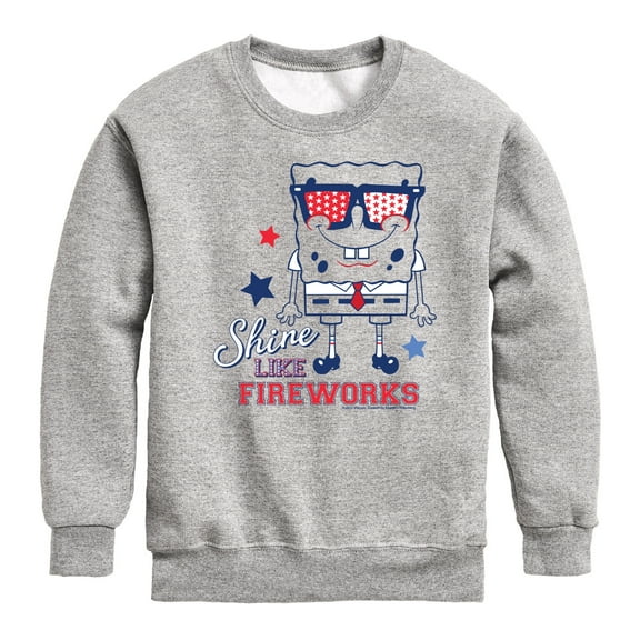 SpongeBob SquarePants - Shine Like Fireworks - Toddler & Youth Crewneck Fleece Sweatshirt