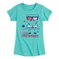 thumbnail image 1 of SpongeBob SquarePants - Shine Like Fireworks  - Toddler & Youth Girls Short Sleeve Graphic T-Shirt, 1 of 6