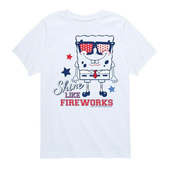 SpongeBob SquarePants - Shine Like Fireworks - Toddler & Youth Short Sleeve Graphic T-Shirt