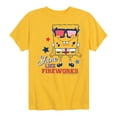 thumbnail image 1 of SpongeBob SquarePants - Shine Like Fireworks - Toddler & Youth Short Sleeve Graphic T-Shirt, 1 of 6