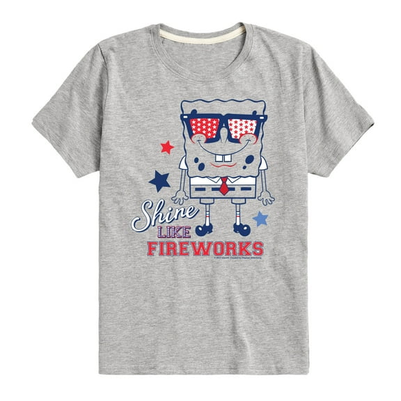 SpongeBob SquarePants - Shine Like Fireworks - Toddler & Youth Short Sleeve Graphic T-Shirt