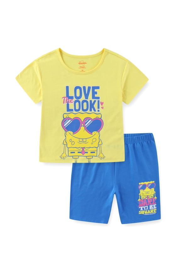 Short Sleeve T-Shirt and Bike Short Set (Girls), 2 Piece Set, Sizes 4-12