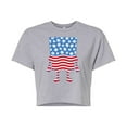 thumbnail image 1 of SpongeBob SquarePants - Silhouette Stars Stripes - Juniors Cropped Cotton Blend T-Shirt, 1 of 6