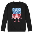 thumbnail image 1 of SpongeBob SquarePants - Silhouette Stars Stripes - Men's Crew Neck Fleece Pullover, 1 of 6