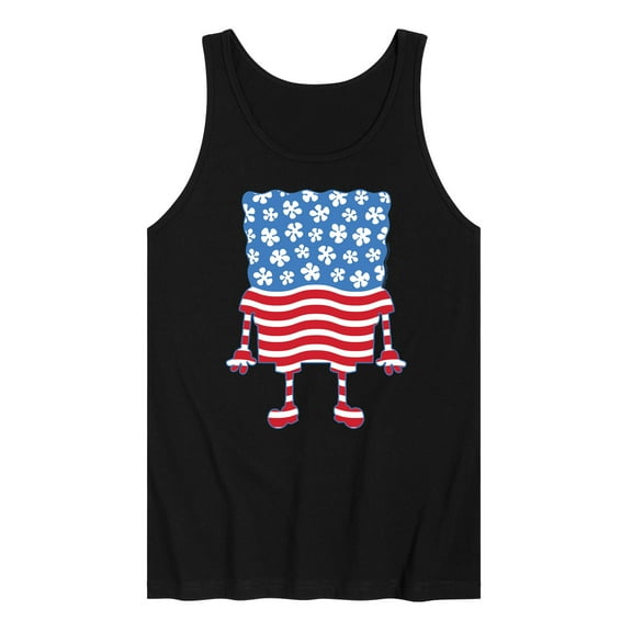 SpongeBob SquarePants - Silhouette Stars Stripes - Men's Jersey Tank Top