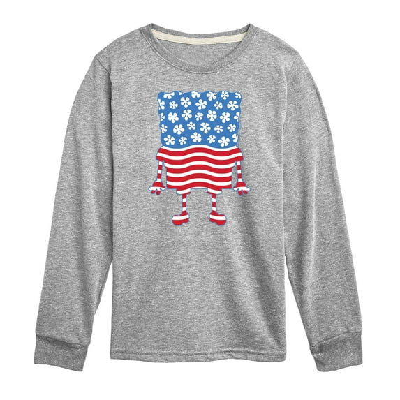 SpongeBob SquarePants - Silhouette Stars Stripes - Toddler & Youth Long Sleeve Graphic T-Shirt