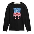 thumbnail image 1 of SpongeBob SquarePants - Silhouette Stars Stripes - Toddler & Youth Long Sleeve Graphic T-Shirt, 1 of 6