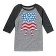 thumbnail image 1 of SpongeBob SquarePants - Silhouette Stars Stripes - Toddler & Youth Raglan Graphic T-Shirt, 1 of 5