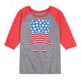 thumbnail image 1 of SpongeBob SquarePants - Silhouette Stars Stripes - Toddler & Youth Raglan Graphic T-Shirt, 1 of 7