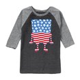 thumbnail image 1 of SpongeBob SquarePants - Silhouette Stars Stripes - Toddler & Youth Raglan Graphic T-Shirt, 1 of 5