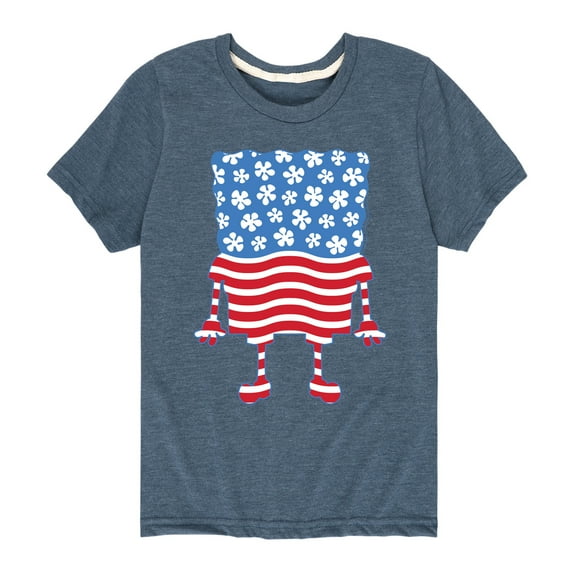 SpongeBob SquarePants - Silhouette Stars Stripes - Toddler & Youth Short Sleeve Graphic T-Shirt