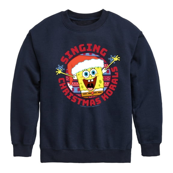 SpongeBob SquarePants - Singing Christmas Korals - Toddler & Youth Crewneck Fleece Sweatshirt
