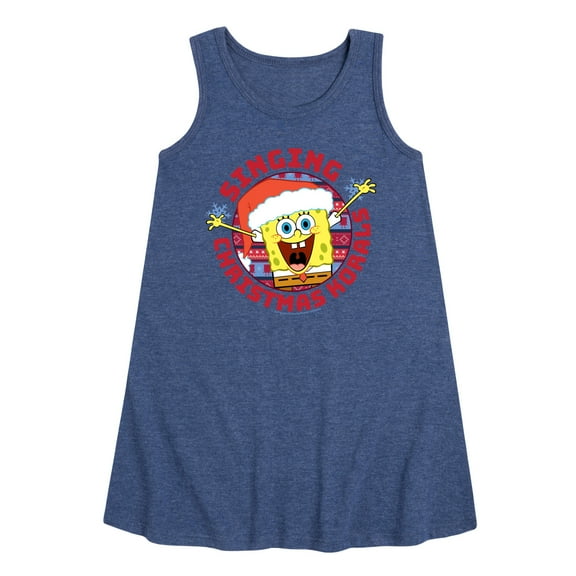 SpongeBob SquarePants - Singing Christmas Korals - Toddler & Youth Girls A-line Dress