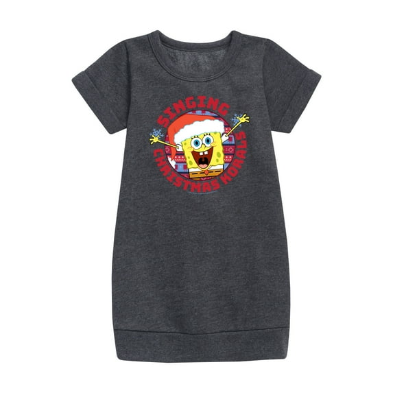 SpongeBob SquarePants - Singing Christmas Korals - Toddler & Youth Girls Fleece Dress