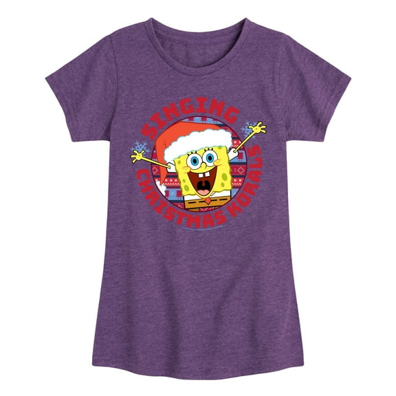 SpongeBob SquarePants - Singing Christmas Korals - Toddler & Youth Girls Short Sleeve Graphic T-Shirt