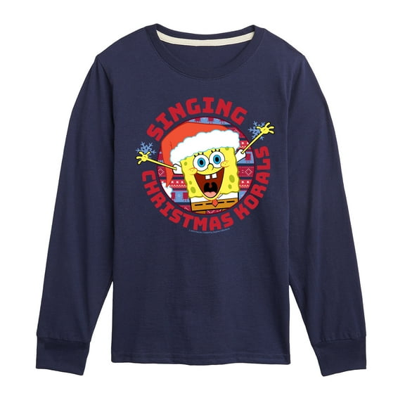 SpongeBob SquarePants - Singing Christmas Korals - Toddler & Youth Long Sleeve Graphic T-Shirt